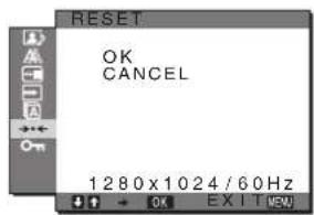 SONY SDMHX75 - →← Menu RESET (przywracanie wartości domyślnych ustawień) - 1