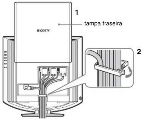 SONY SDMHX75 - Configuração 4: Juntar os fios e os cabos - 1