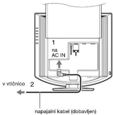 SONY SDMHX75 - Nastavitev 3:Priključite napajalni kabel - 1