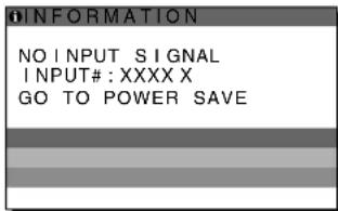 SONY SDMHX75 - Ha a „NO INPUT SIGNAL” üzenet jelenik meg a képernyőn - 1