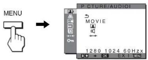 SONY SDMHX75 - Visualize o menu principal. - 1