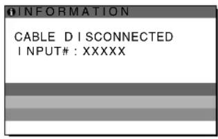 SONY SDMHX75 - Eğer ekranda "CABLE DISCONNECTED" görüntülenirse - 1