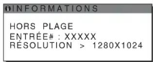 SONY SDMHX75 - Si « RÉSOLUTION > 1280 × 1024 » est affiché - 1