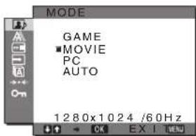 SONY SDMHX75 - Menu MODE - 1