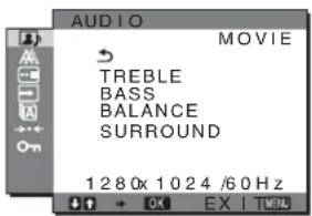 SONY SDMHX75 - AUDIO menu - 1