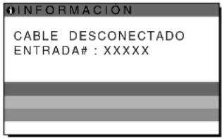 SONY SDMHX75 - Si "CABLE DESCONECTADO" aparece en pantalla - 1