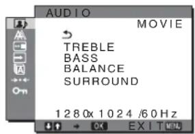 SONY SDMHX75 - ■ Menu AUDIO - 1