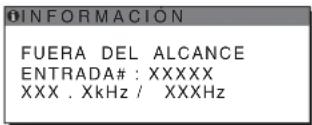 SONY SDMHX75 - Si "xxx.x kHz / xxx Hz" aparece en pantalla - 1
