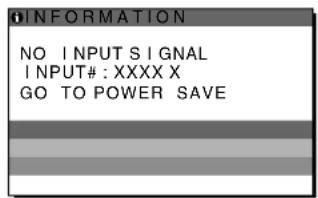 SONY SDMHX75 - If "NO INPUT SIGNAL" appears on the screen - 1