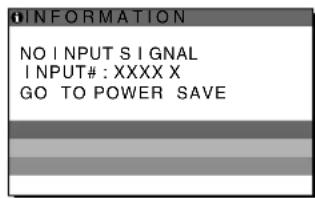 SONY SDMHX75 - Se surgir "NO INPUT SIGNAL" no ecrã - 1