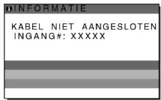 SONY SDMHX75 - Als "KABEL NIET AANGESLOTEN" verschijnt op het scherm - 1