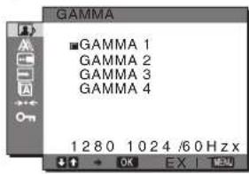SONY SDMHX75 - Nastavení GAMMA γ - 1