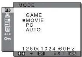 SONY SDMHX75 - Press the ↓/↑ button to select "MOVIE" and press the OK button. - 1