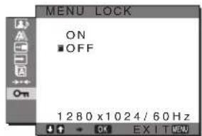 SONY SDMHX75 - Menu MENU LOCK - 1