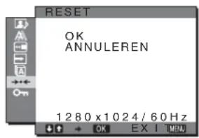 SONY SDMHX75 - →← RESET menu (standaardinstelling herstellen) - 1