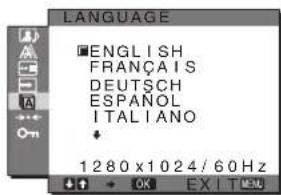 SONY SDMHX75 - LANGUAGE nabídka - 1