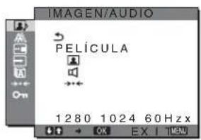 SONY SDMHX75 - Menú IMAGEN/AUDIO - 1