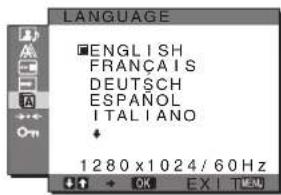 SONY SDMHX75 - LANGUAGE menü - 1