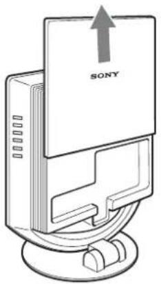 SONY SDMHX75 - Faça deslizar a tampa traseira para cima. - 1