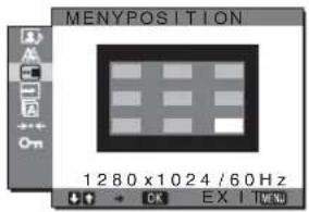 SONY SDMHX75 - Menyn MENYPOSITION - 1