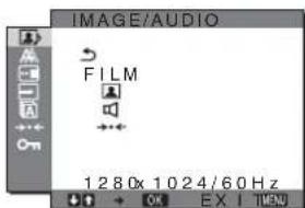 SONY SDMHX75 - Menu IMAGE/AUDIO - 1