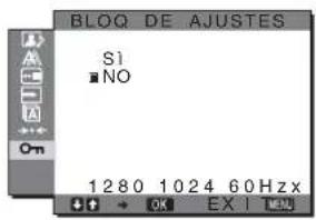 SONY SDMHX75 - Oπ Menú BLOQ DE AJUSTES - 1