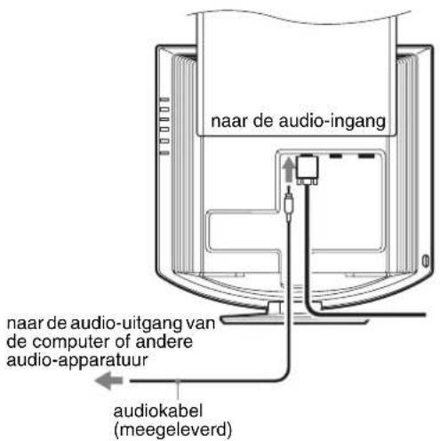 SONY SDMHX75 - Sluit de meegeleverde audiokabel aan op de betreffende audio-ingang van de monitor. - 1