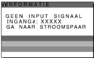 SONY SDMHX75 - Als "GEEN INPUT SIGNAAL" verschijnt op het scherm - 1