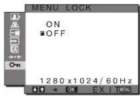 SONY SDMHX75 - MENU LOCK menüsü - 1