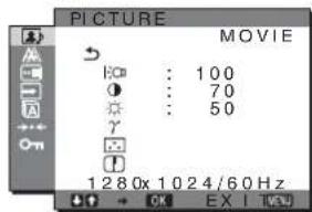 SONY SDMHX75 - ■ PICTURE menu - 1