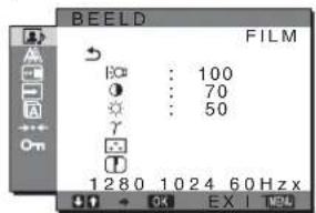 SONY SDMHX75 - ■ BEELD menu - 1