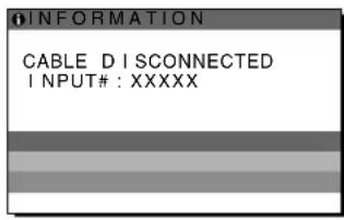SONY SDMHX75 - Ha a „CABLE DISCONNECTED“ üzenet jelenik meg a képernyőn - 1