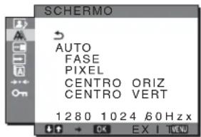 SONY SDMHX75 - Menu SCHERMO (solo segnale 3 analogico) - 1