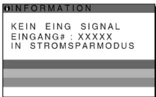 SONY SDMHX75 - Wenn „KEIN EING SIGNAL“ auf dem Bildschirm erscheint - 1