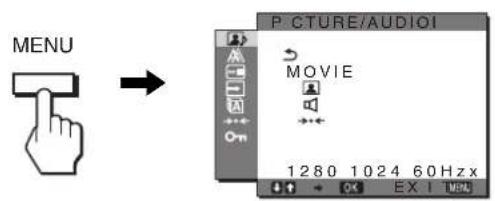 SONY SDMHX75 - Prikažite glavni meni. - 1