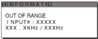 SONY SDMHX75 - Če se na zaslonu pojavi »OUT OF RANGE« - 1
