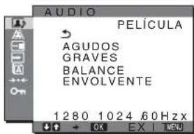 SONY SDMHX75 - ■ Menú AUDIO - 1