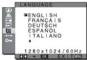 SONY SDMHX75 - LANGUAGE 菜单 - 1