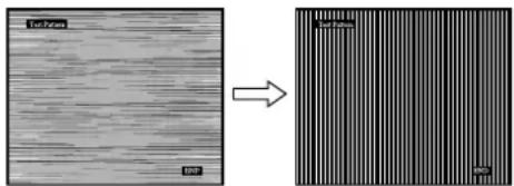 SONY SDMHX75 - Press the ↓/↑ buttons until the horizontal stripes are at a minimum. - 1