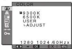 SONY SDMHX75 - Nastavení COLOR - 1