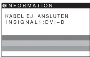 SONY SDMHS94P - Om KABEL EJ ANSLUTEN visas på skärmen - 1