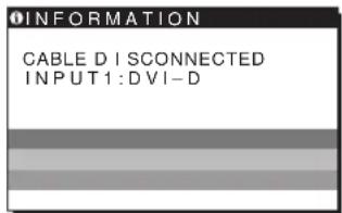 SONY SDMHS94P - Pokud se na obrazovce zobrazí zpráva CABLE DISCONNECTED - 1