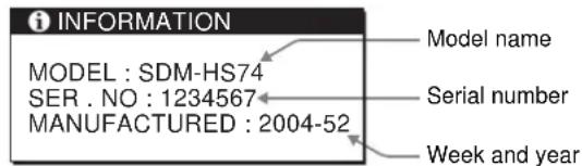 SONY SDMHS94P - Displaying this monitor's information - 2