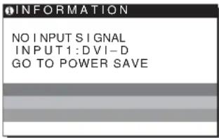 SONY SDMHS94P - Eğer NO INPUT SIGNAL mesajı ekranda görüntülenirse - 1