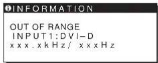 SONY SDMHS94P - If OUT OF RANGE appears on the screen - 1