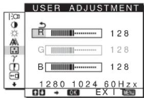 SONY SDMHS94P - Renk ısisına ince ayar yapma (USER ADJUSTMENT) - 1