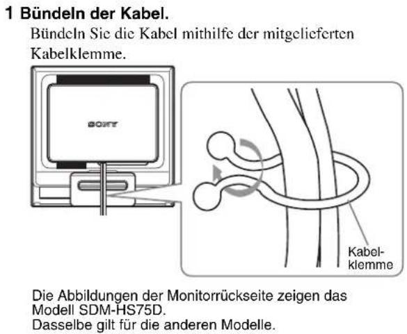 SONY SDMHS75D - Schritt 4:Befestigen der Kabel und Anbringen der hinteren Abdeckung - 1