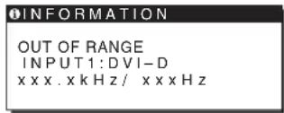 SONY SDMHS75D - If OUT OF RANGE appears on the screen - 1