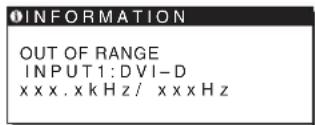 SONY SDMHS75D - Ce se na zaslonu prikaze OUT OF RANGE - 1