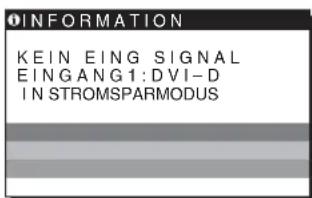 SONY SDMHS75D - Wenn KEIN EING SIGNAL auf dem Bildschirm entscheid - 1